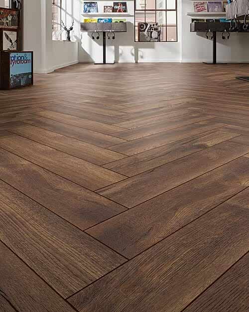 Kronotex Pettersson Dark Oak Balıksırtı Laminat Parke